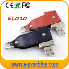 Lujo giratorio / giro de cuero USB Flash Drive 1GB-64GB (EL-010)